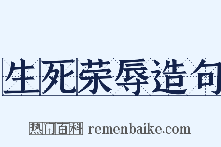 生死荣辱造句是什么意思的图片